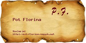 Pot Florina névjegykártya